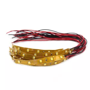 10X Pre-wired Warm White 6-LEDs Light Strip SMD LED 3528 Self-adhesive 12V 10cm - Picture 1 of 4