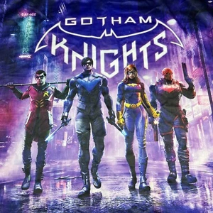 "Póster promocional de tela Gotham Knights Gamestop banner 34"" x 48"" juego DC WB PS5 XBOX" - Imagen 1 de 10