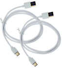 2X USB Typ C Datenkabel USB-C Ladekabel Kabel in Weiss für Nokia C22