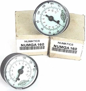 LOT OF 2 NIB NUMATICS NUMGA 160 GAUGES NUMGA160, 0-160 PSI, 0-11 BAR - Picture 1 of 2