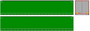 Grafica CENTINATO VERDE adesiva trasparente per semirimorchi Herpa 1/87. - Imagen 1 de 1