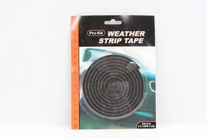 WEATHERSTRIP TAPE FOAM BLACK 12mm WIDE 6mm THICK 2 METRE ROLL - Picture 1 of 4