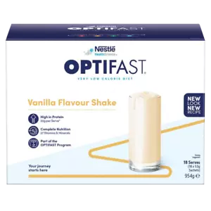 Optifast VLCD Vanilla Shake 18 x 53g Sachets (954g) Low Calorie Meal Replacement - Picture 1 of 1