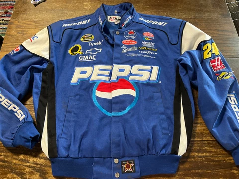 Vintage Chase Authentic Jeff Gordon Pepsi Jacket GMAC Goodyear Sunoco Size Large Cover