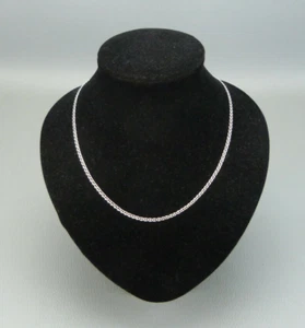 Ravissant collier maille marine battue en argent massif, 47 cm, en très bon état - Picture 1 of 4