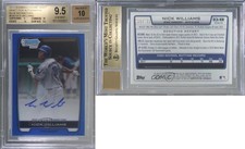 2012 Bowman Draft Chrome Picks Blue Refractor /150 Nick Williams BGS 9.5 Auto