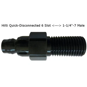 1 pieza adaptador de taladro Hilti Core - desconexión rápida 6 ranuras a 1-1/4" - 7 hilos machos - Imagen 1 de 1