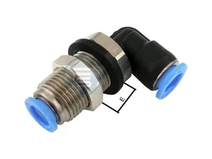 Mini Winkel-Schott-Steckverbindung L-Steckverschraubung Steckverbinder Pneumatik - Bild 1 von 1