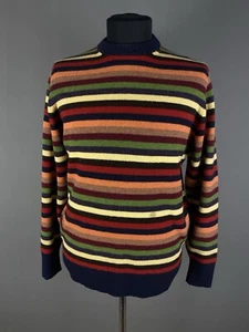 Suéteres de punto de lana Hackett para hombre manga larga a rayas multicolor talla L - Imagen 1 de 12