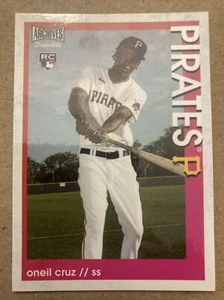 2022 Topps Archives Snapshots Oneil Cruz rookie card RC pirates #26 - Picture 1 of 2