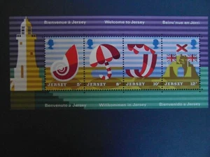 Stamps : Jersey Tourism 1975 miniature sheet . - Picture 1 of 3