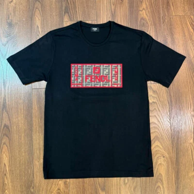 FENDI FF Motif Panel T-Shirt Men Size S - Image 1 of 4