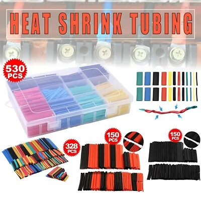 530 PCS Heat Shrink Tubing Tube Assortment Wire Cable Insulation Sleeving Kit AU - image 1 of 4