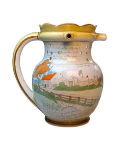 Antike Burleigh Ware Burgess & Leigh Puzzle Kanne - selten "Oh! Liebe!" - Bild 1 von 16