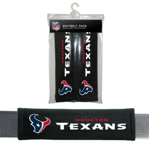 NFL Houston Texans Auto Gym 2pc Seat Belt Pads / Shoulder Pads Covers -New Cover