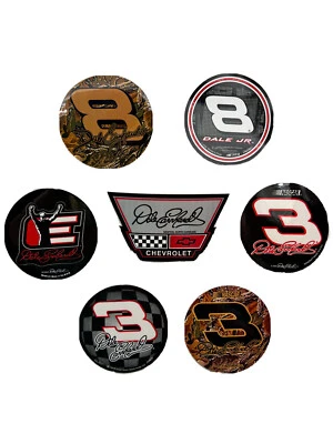 NASCAR Dale Earnhardt SR #3 Logo and JR #8 3" ROUND STICKER LOT of 7 Decal VTG - Image 1 of 4