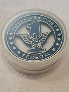 Vintage America's First Federal Beverage Coasters Eagle Stars Crown Plastics 3" - Picture 1 of 7