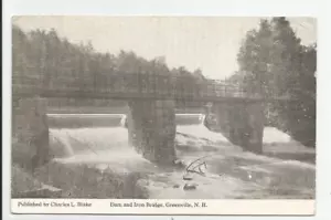 Dam and Iron Bridge Greenville New Hampshire Postcard Vintage NH - Picture 1 of 2
