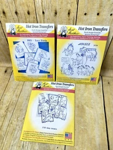 Lote de 3 transferencias de hierro caliente de tía Martha's Love Birds bebés animales caballos sellados - Imagen 1 de 5