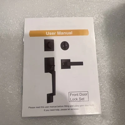 Front Door Handleset with Deadbolt and Lever Set Black Azdele - Image 1 of 4