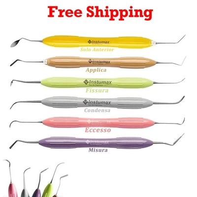 INSTUMAX Dental Composite Resin Filling Spatulas Aesthetic Restoration Instruments set 6
