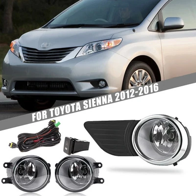 Juego de faros antiniebla para parachoques delantero Toyota Sienna 2012-2016 interruptor + cableado Foto 1 de 4