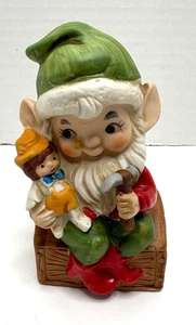 Vintage HOMCO Elf Gnome Ceramic Figure 5406 Toy Maker--Christmas - Picture 1 of 6