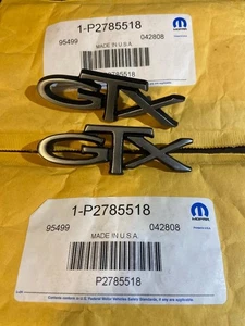 2 NEW NOS Mopar 1967 Plymouth GTX Fender Emblems OEM P/N 2785518 LH or RH NICE - Picture 1 of 4