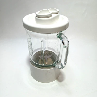 KitchenAid KSB5WH OEM 40oz Replacement Glass Blender Jar with Lid & Blade - Image 1 of 4