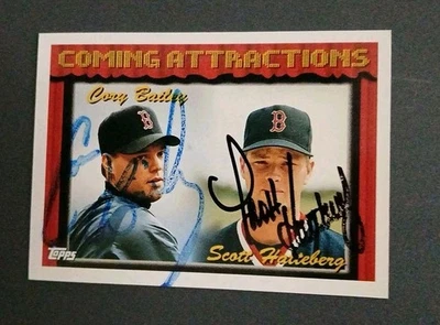 1994 TOPPS #764 CORY BAILEY / SCOTT HADBERG Assinado Auto BOSTON RED SOX RC QUASE PERFEITO-PERFEITO - Imagem 1 de 2