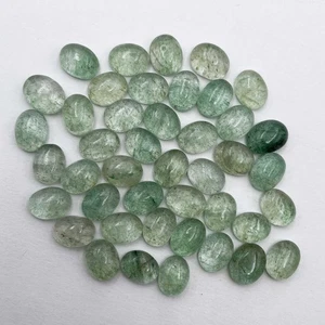 Piedra preciosa cabujón ovalada de cuarzo aventurina verde natural 52 piezas 7*9 mm 107 CT - Imagen 1 de 4