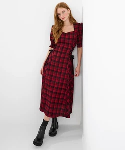 Joe Browns Women's Vintage-Inspired Check Lace Up Dress - Picture 1 of 43