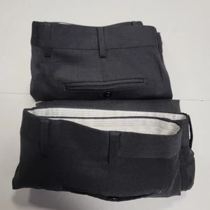 Lot of 2 ZANELLA Men Bennett Italy Wool Pleat Dress Pant Trouser 35x30 - Picture 1 of 14