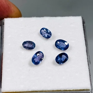 Natürlicher Tansanit Oval Facette Edelsteine 6x4 mm x 5 Blau E0-1402 - Bild 1 von 3