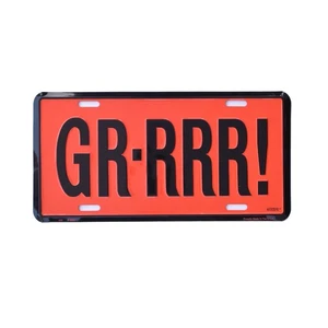 Vintage Pontiac GRRR Metal License Plate GTO Sign Garage Man Cave Wall Art Decor - Picture 1 of 4