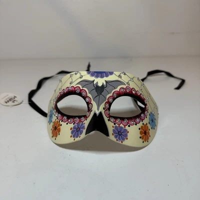 NWT Day Of The Dead Sugar Skull Eye Mask Unisex Adult Halloween Mask Half Face - Image 1 of 4