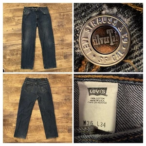 Vintage Levi’s SilverTab Straight Relaxed Jeans 36x34 Made in USA Denim 1st Gen - Picture 1 of 12