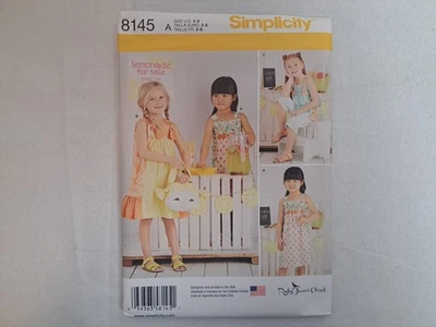 Simplicity Pattern - Child's Dresses, Top, Capri Pants, & Purse (3-8) #8145 - UC - Image 1 of 4