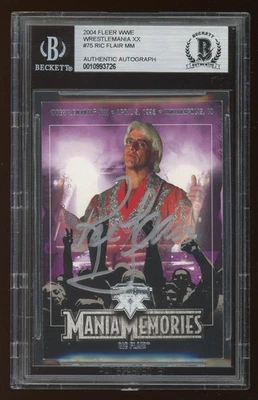 Ric Flair BGS/BAS 2004 Fleer WWE #75 Nature Boy Autographed Auto Card HOF - Image 1 of 2