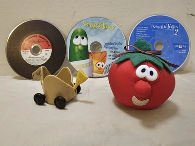 Lote De Colección VeggieTales - Peluche Bob El Tomate, Belén Camello, 2 DVD, 1 CD Foto 1 de 4