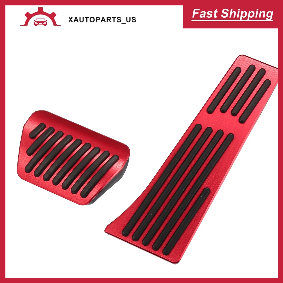 Red Brake Gas Accelerator Pedal Covers Kit Pedal Pads for BMW X3 X4 X5 X6 New - Изображение 1 из 4