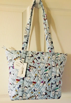 Vera Bradley ~ Peanuts ~":Ski Jump Snoopy Winter Sky"~ Small Vera Tote Bag ~ NWT - Image 1 of 4
