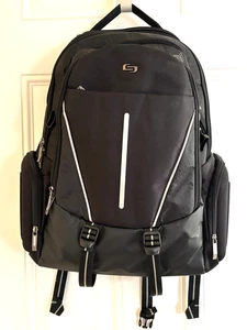 Solo New York Rival 17.3 Inch Laptop Backpack Hardshell Side Pockets School Work - Picture 1 of 9