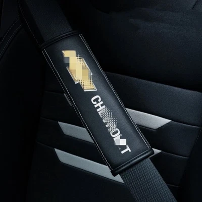 2 fundas protectoras de cojín para cinturón de seguridad de auto de cuero para Chevrolet Foto 1 de 4