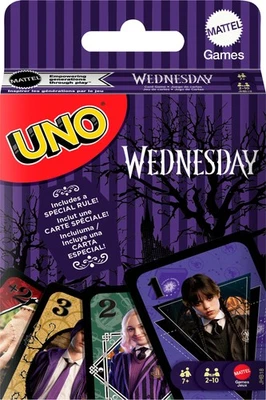 Mattel Games UNO Wednesday Card Game for Kid, Adult & Family Nights, Parties, Tr - Image 1 of 4
