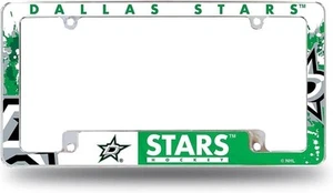Dallas Stars Metal License Plate Frame Chrome Tag Cover All Over Design 6x12... - Picture 1 of 5