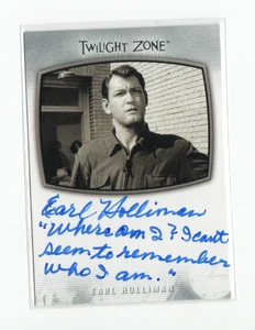 Twilight Zone 2019 Rod Serling Autograph Auto AI-7 Earl Holliman INSCRIPTION - Picture 1 of 4