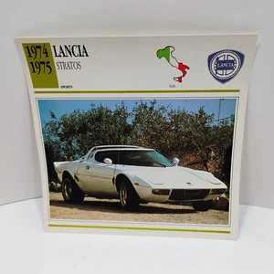 1974-1975 Lancia Stratos Sports Italy Atlas Info Card - Picture 1 of 2