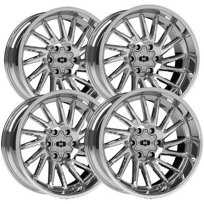 (Set of 4) Vision 306 Rapier 22x10 6x5.5" -19mm Chrome Wheels Rims 22" Inch Foto 1 de 4
