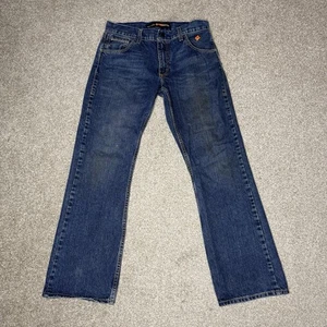 Wrangler Cowboy Cut Flame Resistant Jeans Herren 31x30 Blau Workwear Distressed - Bild 1 von 16